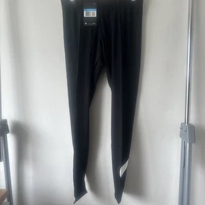 Legging Nike Club Negro Blanco Tick Mediano Etiquetas Nuevas  - Imagen 1 de 7