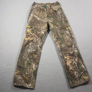 Under Armour Scent Control Pants Youth Small Camo Hunting Outdoor Loose Fit Real - Picture 1 of 12