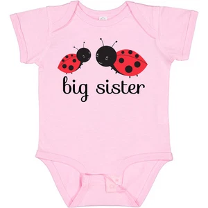 Inktastic Big Sister Baby Bodysuit Ladybugs Red Black Little One-piece Infant - Picture 1 of 7