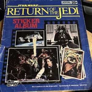 1983 Topps Panini Star Wars Return of the Jedi Sticker Album Used Book Vintage