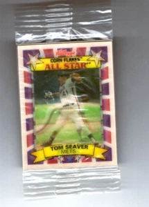 1992 Kellogg's Corn Flakes All-Stars #5 Tom Seaver NY Mets BASEBALL Card SEALED - Picture 1 of 2