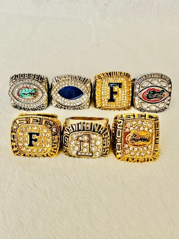 7 PCS Florida Gators Championship Ultimate Ring W Box, US SHIP, 1995-2019 Cover