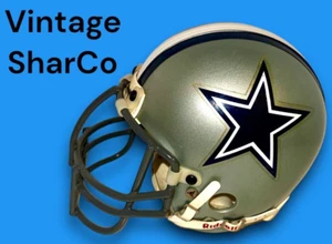 DALLAS COWBOYS AUTHENTIC ORIGINAL VINTAGE SHARCO MINI FOOTBALL HELMET - Picture 1 of 6