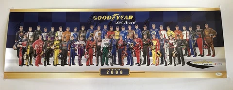 Autographed Nascar 2008 Poster By 27 Drivers JSA Cover