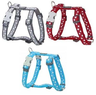 Red Dingo Stylish STAR Design Harness for Dog...