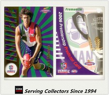 2006 Select AFL Champions Draft Rookie PRC6 G. Ibbotson + Predictor Fremantle