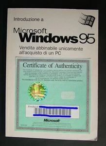 1995 Microsoft Windows 95 Certifié Et Livret Original - Zdjęcie 1 z 1
