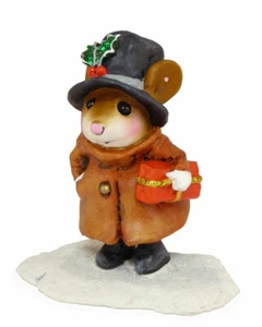 Wee Forest Folk SQUIRE OF MICESTER, WFF# M-342, Paquete de Navidad Ratón, Retirado - Imagen 1 de 1