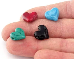 Corazón Cristal Murano Dijes Colgante Añadir a Dije Cuentas Pulsera Collar 4740-05 - Imagen 1 de 3