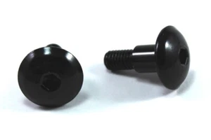 2x Black Aluminium m6 x 20mm 10mm Shoulder Fairing Bolts Screws for Honda Suzuki - Picture 1 of 1