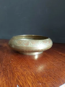 VINTAGE BRASS INCENSE BURNER DISH - Picture 1 of 9