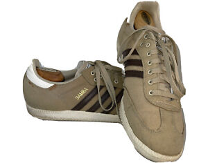 Rare Color Way ADIDAS SAMBA Shoes Canvas Retro Men's Size 12 Tan Brown Sneakers