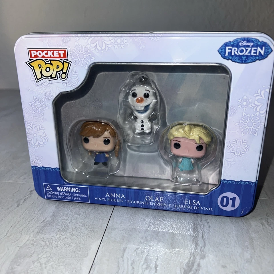 Funko Frozen Pocket Pop! Mini Vinyl Figure Tin (3-Pack) New Sealed - Image 1 of 4