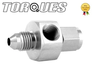 AN-3 (3AN) Male To Female 1/8" Side Port Stainless Steel Pressure Gauge Adapter - Picture 1 of 2
