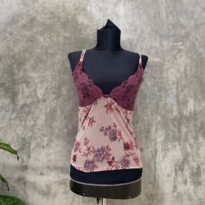 Donna L’Oren Gold Label Chemise Fairy Core Baby Doll floral purple size M Lace - Picture 1 of 9