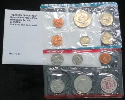 1972 Uncirculated Mint Sets * P & D * 11 Coins * $1.83 Face Value * Great Gifts! - Image 1 of 3