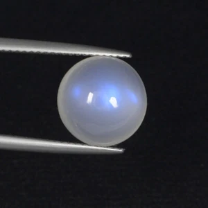Incredibile cabina rotonda 5,45 cts Sade blu naturale pietra di luna blu 11 mm...!!!! - Foto 1 di 2