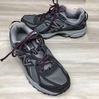 New Balance 411 Gray Pink WT411GP All Terrain Athletic Running Shoes Women's 7.5 - Imagem 1 de 4