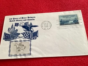 USA : 1948 - 100 Years of Peace between US and Canada Cover - Picture 1 of 5