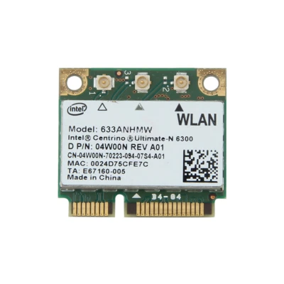 For Intel 6300 633ANHMW 450Mbps Wifi PCI-E Wireless Card 802.11a/g/n 2.4G/5G - Image 1 of 4