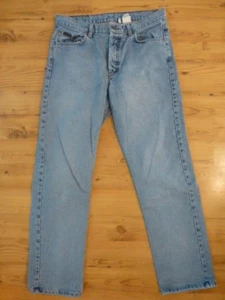 CALVIN KLEIN Low Rider Jean Size 13 100% Cotton Sandblast Button Fly - Picture 1 of 9