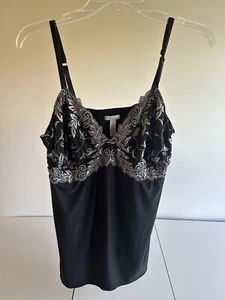 Soma Women's Black Embroidered Cami Size L - Picture 1 of 4