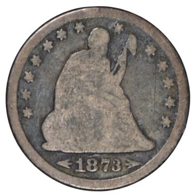1873 25C Seated Liberty Quarter - Arrows ~ Good - Image 1 of 2