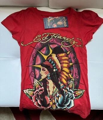 Tocado Ed Hardy Hollywood NIÑOS M Princesa India Rojo Amor Verdadero Foto 1 de 4