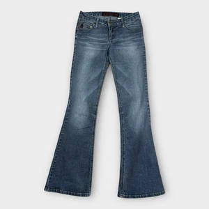 Mudd Yo! Low Rise Flare Jeans Women’s 3 Y2K 2000s Retro Festival Boho Denim - Picture 1 of 9