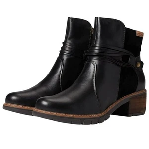 PIKOLINOS Mujer Botas San Sebastián EU 39 US 8.5-9 Cuero Negro Nuevas en Caja - Imagen 1 de 13