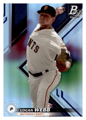 2019 Bowman Platinum Top Prospects #TOP30 Logan Webb Rookie RC Card - Image 1 of 2
