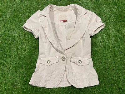 Chaleco Blazer Vintage Guess Premium - Y2k Deslumbrado Recortado Estrás - Para Mujer’s XS Foto 1 de 4