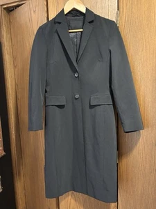 Vtg Prada nylon black single button coat, 42/small Italy - Picture 1 of 10