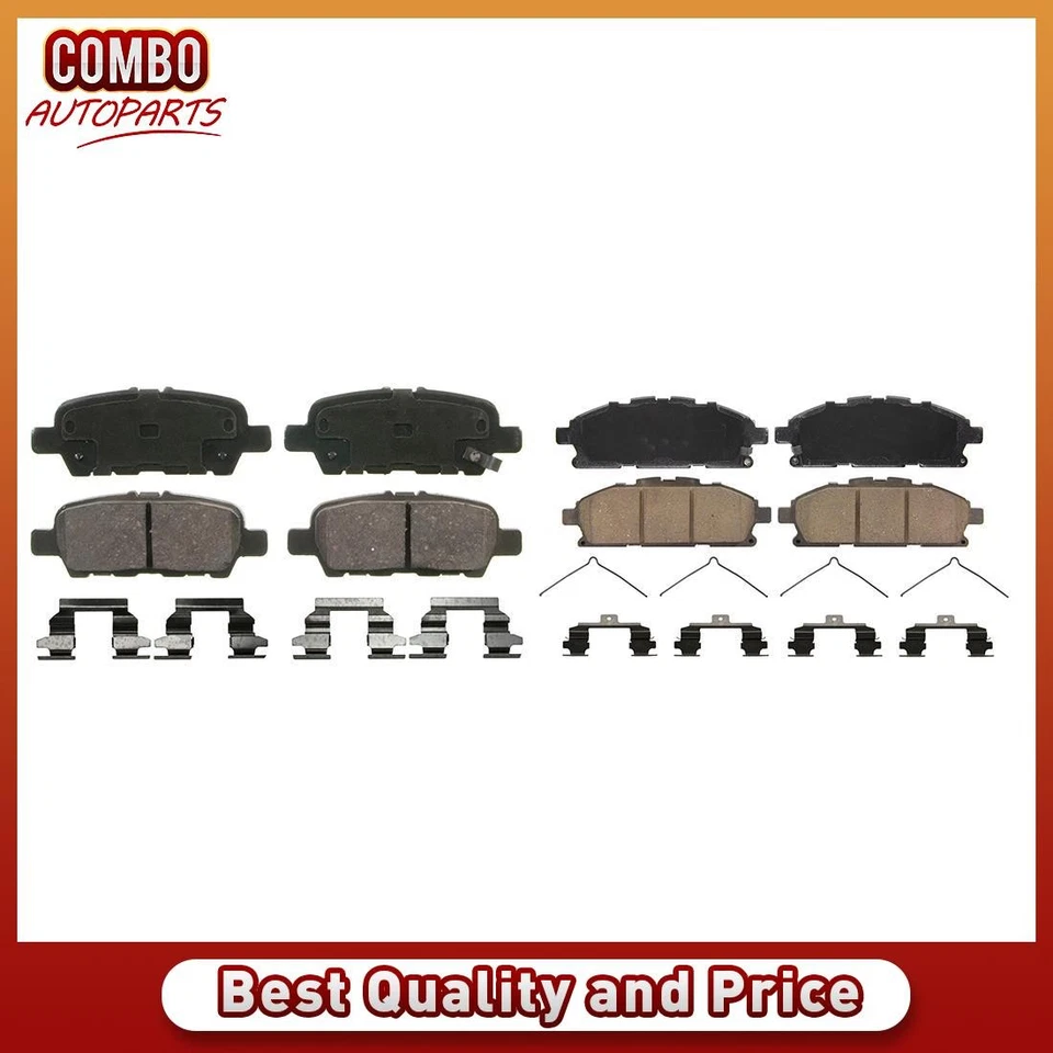 Front Rear Disc Brake Pad Set fits 2011-2016 Nissan Quest - Image 1 of 4