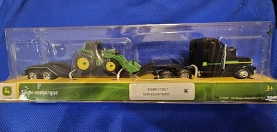 全新 - TOMY John Deere Black Hauler 半卡车和绿色拖拉机  — 第 1/4 张图片