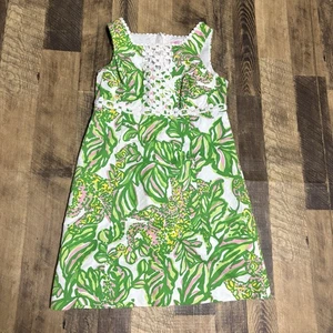 Vestido Lilly Pulitzer Rosie Shift Ver Elefantes Rosa Talla 10 - Imagen 1 de 8
