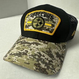 2021 Pittsburgh Steeler Salute to Service New Era 9Forty SnapBack Truckermütze - Bild 1 von 5
