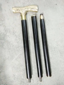 Antiguo Derby Náutico Cabeza Mango de Latón Madera Eje para Caminar Bastón Estilo - Imagen 1 de 11