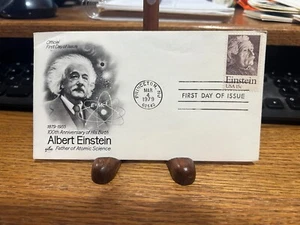 Albert Einstein First Day Issue 1 Stamp Cachet Envelope Anniversary of his Birth - Picture 1 of 1