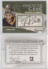 2010-11 ITG Between the Pipes GoalieGraphs Tuukka Rask #A-TR Auto