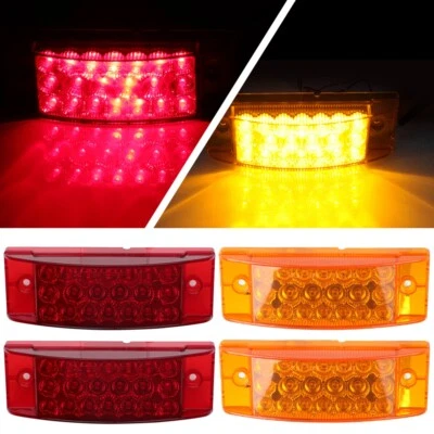 4x Amber Red lens Side Marker For 2004 -2007 Freightliner M2 106 4.3L - Image 1 of 4