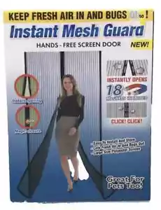 Instant Mesh Guard Magnetic Screen Door-Keep Fresh Air in and Bugs Out NEW - Picture 1 of 3