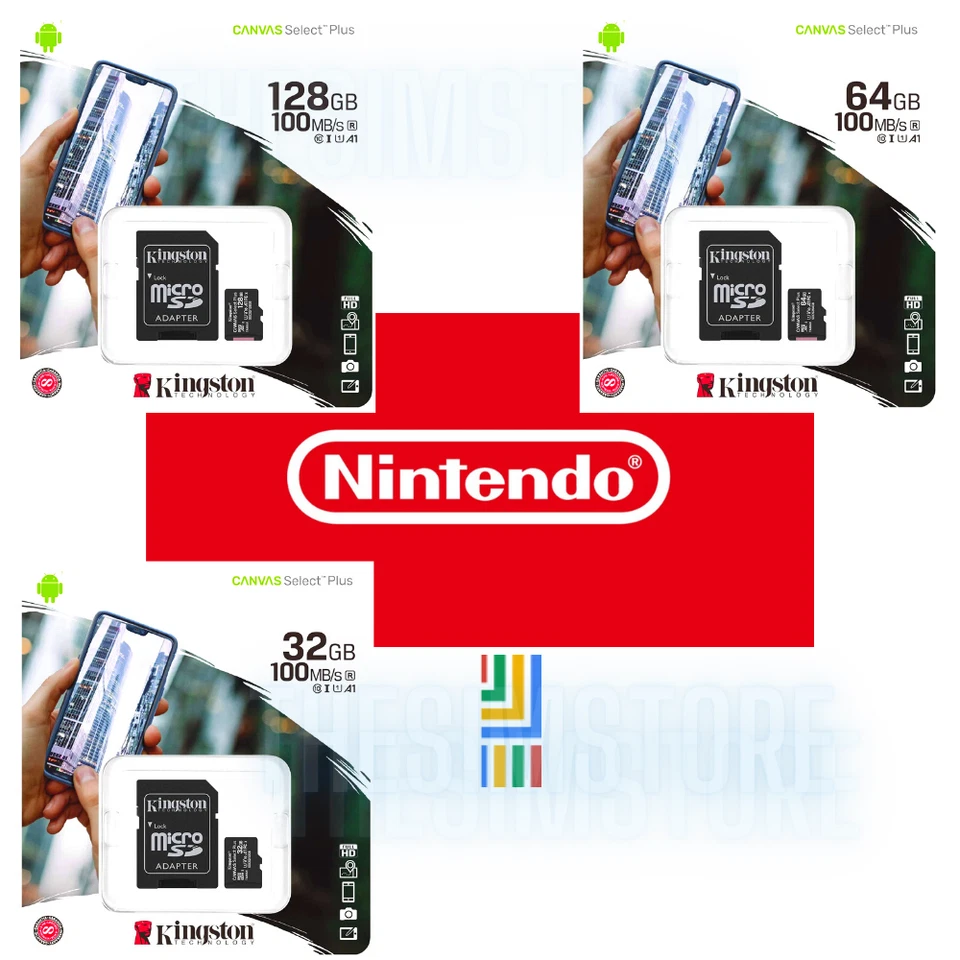 Micro SD Card Memory TF Class 10 32GB 64GB 128GB 256GB For NINTENDO Switch Lite - Image 1 of 4