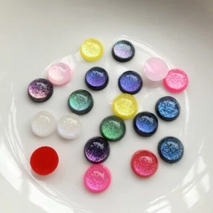 6mm&8mm 100Pcs Shiny Round Rhinestone Applique Flatback Resin Gems Crystal Stone - Picture 1 of 22