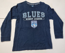 Kids Size 8 Blues Rugby League NSW State of Origin Long Sleeve Top