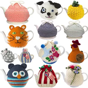 RRP £23- KNITTED TEA COSY ULSTER WEAVERS Cat Dog Owl Fox Chicken Bluebird Roses - Picture 1 of 28