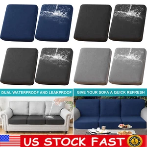 Waterproof Patio Cushion Cover Stretch Sofa Slipcover Outdoor Cushion Protector - Picture 1 of 51