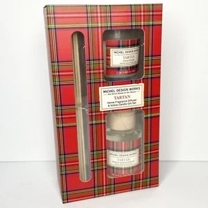 Michel Design Works Tartan Diffuser Plus Votive Set • Holiday Pine - Picture 1 of 3