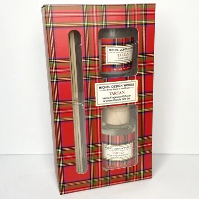 Michel Design Works Tartan Diffuser Plus Votive Set • Holiday Pine - Image 1 of 3