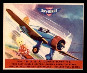 1941 Goudey Sky Birds #16 U.S.A. Curtis-Hawk 75 NM